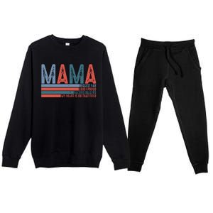 Baseball Mama Biggest Fan Loud Proud Premium Crewneck Sweatsuit Set