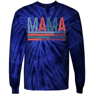 Baseball Mama Biggest Fan Loud Proud Tie-Dye Long Sleeve Shirt