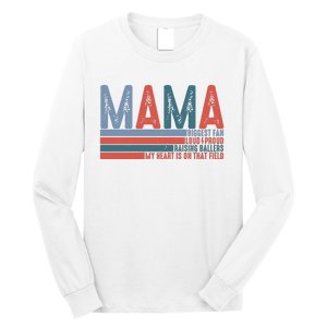 Baseball Mama Biggest Fan Loud Proud Long Sleeve Shirt