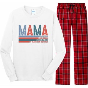 Baseball Mama Biggest Fan Loud Proud Long Sleeve Pajama Set