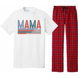 Baseball Mama Biggest Fan Loud Proud Pajama Set