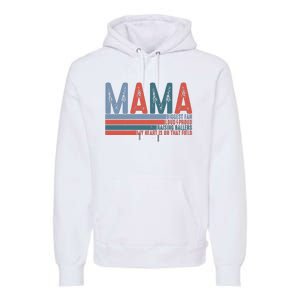 Baseball Mama Biggest Fan Loud Proud Premium Hoodie