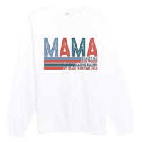 Baseball Mama Biggest Fan Loud Proud Premium Crewneck Sweatshirt