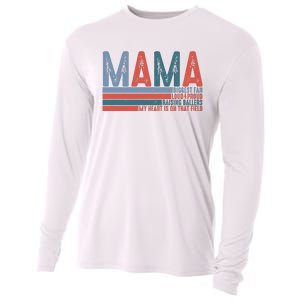 Baseball Mama Biggest Fan Loud Proud Cooling Performance Long Sleeve Crew