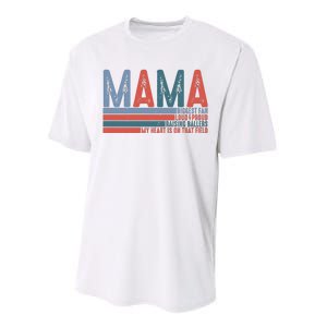 Baseball Mama Biggest Fan Loud Proud Performance Sprint T-Shirt