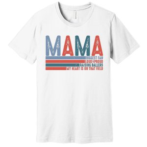 Baseball Mama Biggest Fan Loud Proud Premium T-Shirt