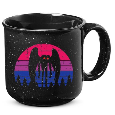 Bisexual Mothman Bi Pride Flag Bisexuality Lgbtq Women 15oz Campfire Ceramic Mug