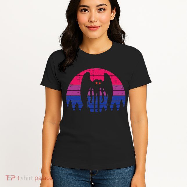 Bisexual Mothman Bi Pride Flag Bisexuality Lgbtq Women Womens T-Shirt