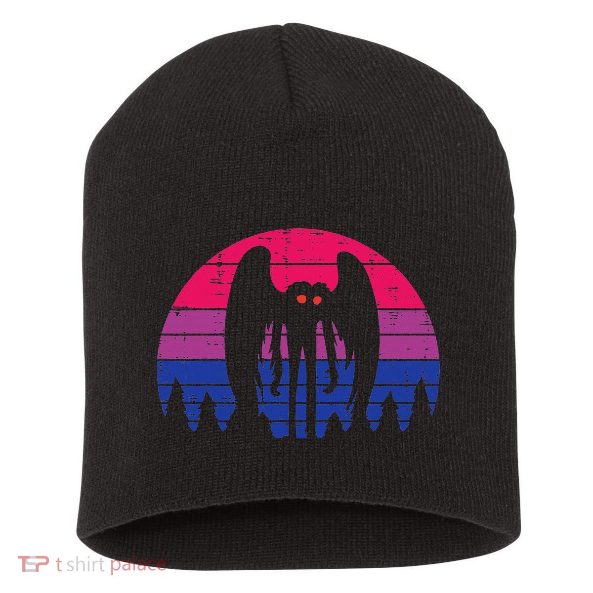 Bisexual Mothman Bi Pride Flag Bisexuality Lgbtq Women Short Acrylic Beanie