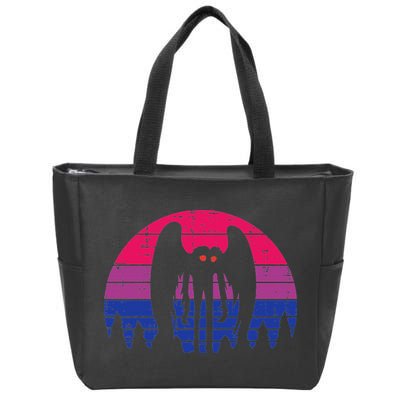 Bisexual Mothman Bi Pride Flag Bisexuality Lgbtq Women Zip Tote Bag