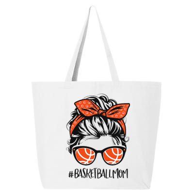 Basketball Mom Basketball Lover Mothers Day Messy Bun 25L Jumbo Tote