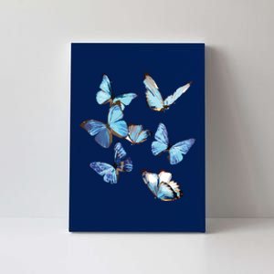 Blue Morpho Butterfly Swarm Lepidoptera Entomology Canvas