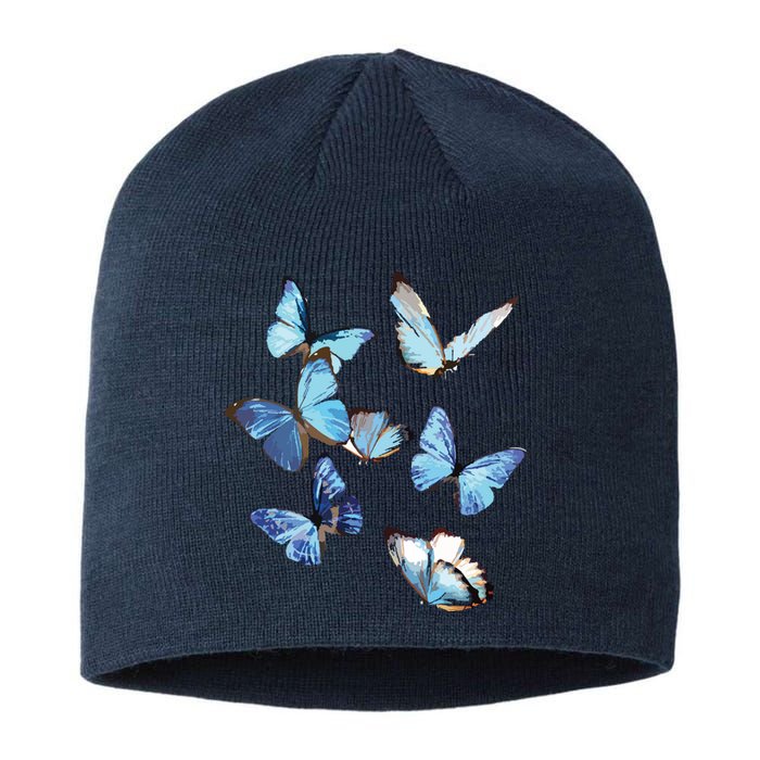 Blue Morpho Butterfly Swarm Lepidoptera Entomology Sustainable Beanie