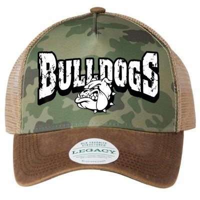 Bulldogs Mascot Back To School Team Spirit Legacy Tie Dye Trucker Hat
