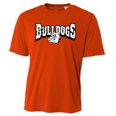 Bulldogs Mascot Back To School Team Spirit Cooling Performance Crew T-Shirt