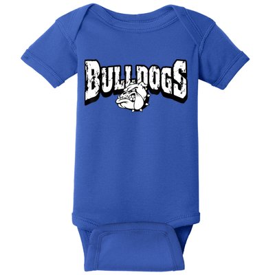 Bulldogs Mascot Back To School Team Spirit Baby Bodysuit