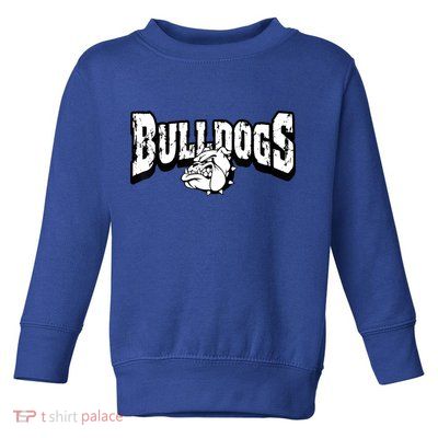 Bulldogs Mascot Back To School Team Spirit Toddler Sweatshirt