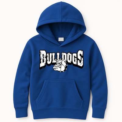 Bulldogs Mascot Back To School Team Spirit Kids Hoodie