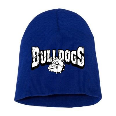 Bulldogs Mascot Back To School Team Spirit Short Acrylic Beanie