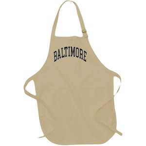 Baltimore Maryland Full-Length Apron With Pockets