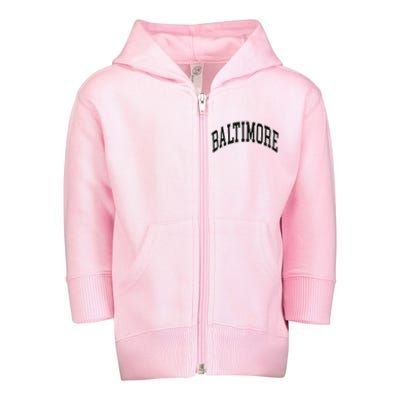 Baltimore Maryland Toddler Zip Fleece Hoodie