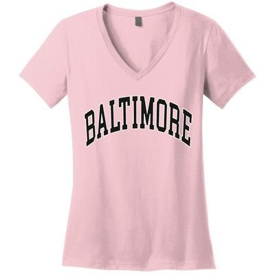 Baltimore Maryland Women's V-Neck T-Shirt