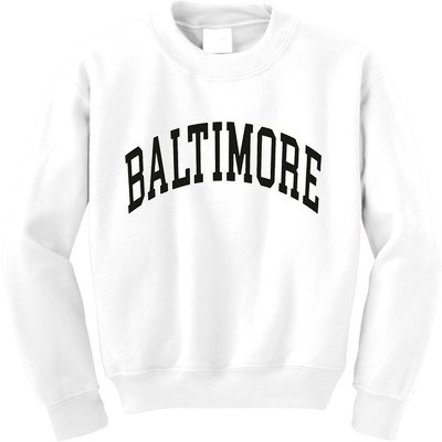 Baltimore Maryland Kids Sweatshirt