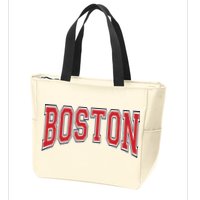 Boston Massachusetts Zip Tote Bag