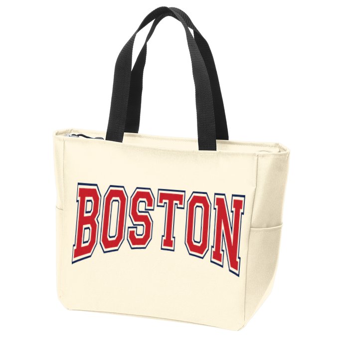 Boston Massachusetts Zip Tote Bag