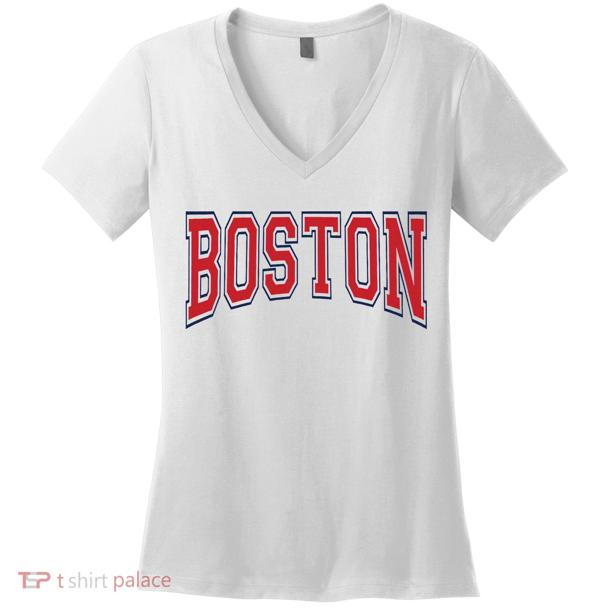 Boston Massachusetts Women's V-Neck T-Shirt