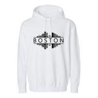 Boston Massachusetts Garment-Dyed Fleece Hoodie