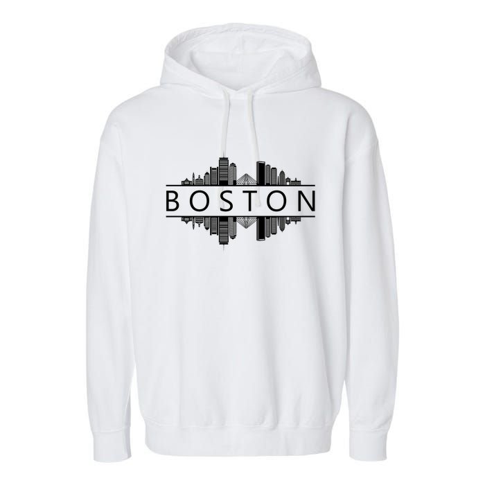 Boston Massachusetts Garment-Dyed Fleece Hoodie