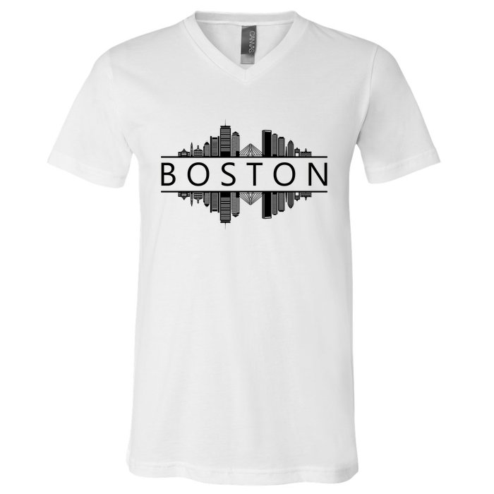 Boston Massachusetts V-Neck T-Shirt