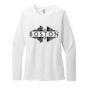 Boston Massachusetts Womens CVC Long Sleeve Shirt