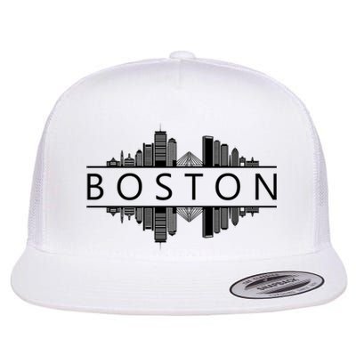 Boston Massachusetts Flat Bill Trucker Hat