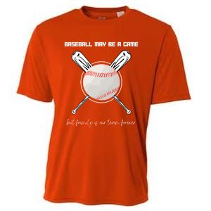 Baseball May Be A Game But Family Is Our Team Forever Gift Cooling Performance Crew T-Shirt