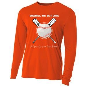 Baseball May Be A Game But Family Is Our Team Forever Gift Cooling Performance Long Sleeve Crew