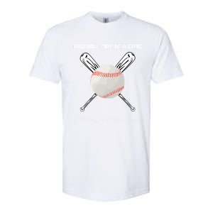 Baseball May Be A Game But Family Is Our Team Forever Gift Softstyle CVC T-Shirt