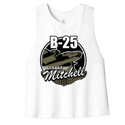 B25 Mitchell Women's Racerback Cropped Tank