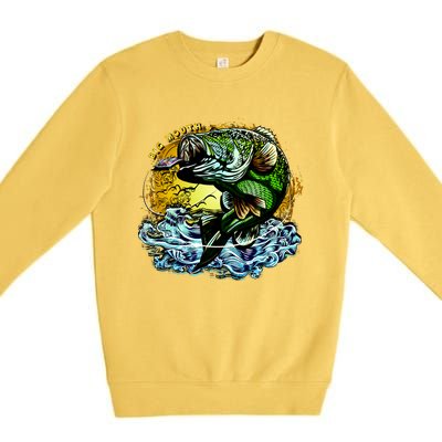 Big Mouth Bass Premium Crewneck Sweatshirt