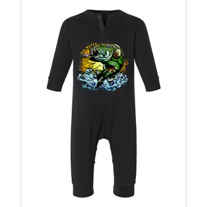 Big Mouth Bass Infant Fleece One Piece