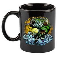 Big Mouth Bass 11oz C Handle Ceramic Mug