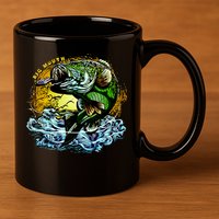Big Mouth Bass 11oz C Handle Ceramic Mug