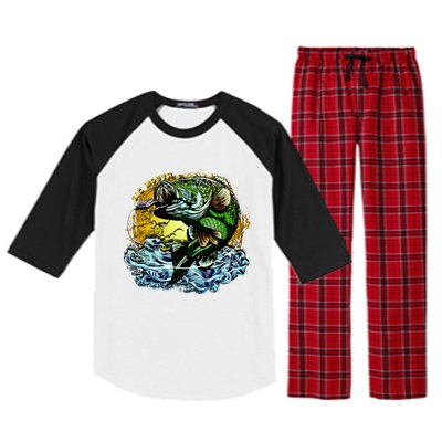 Big Mouth Bass Raglan Sleeve Pajama Set