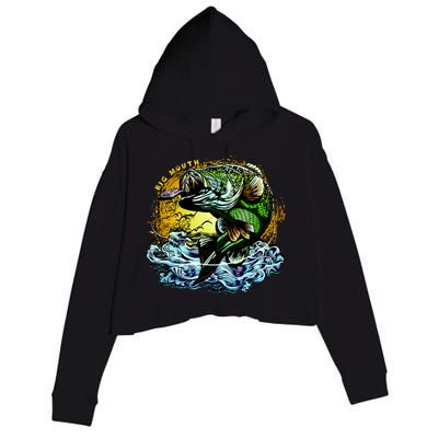 Big Mouth Bass Crop Fleece Hoodie