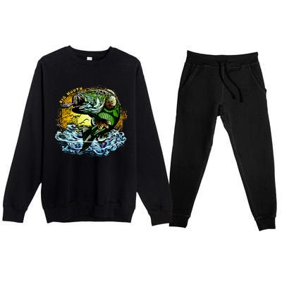 Big Mouth Bass Premium Crewneck Sweatsuit Set