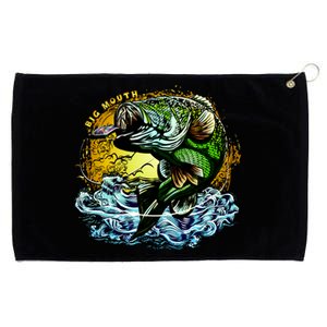 Big Mouth Bass Grommeted Golf Towel