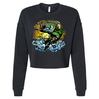 Big Mouth Bass Cropped Pullover Crew