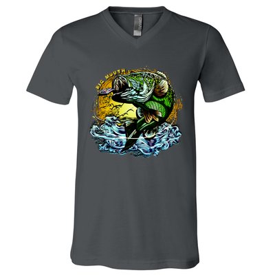 Big Mouth Bass V-Neck T-Shirt