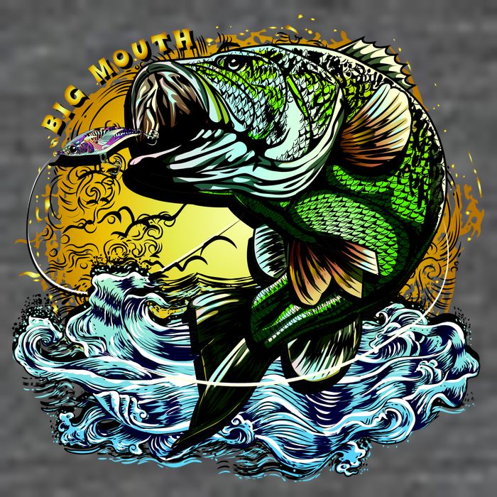 Big Mouth Bass Button
